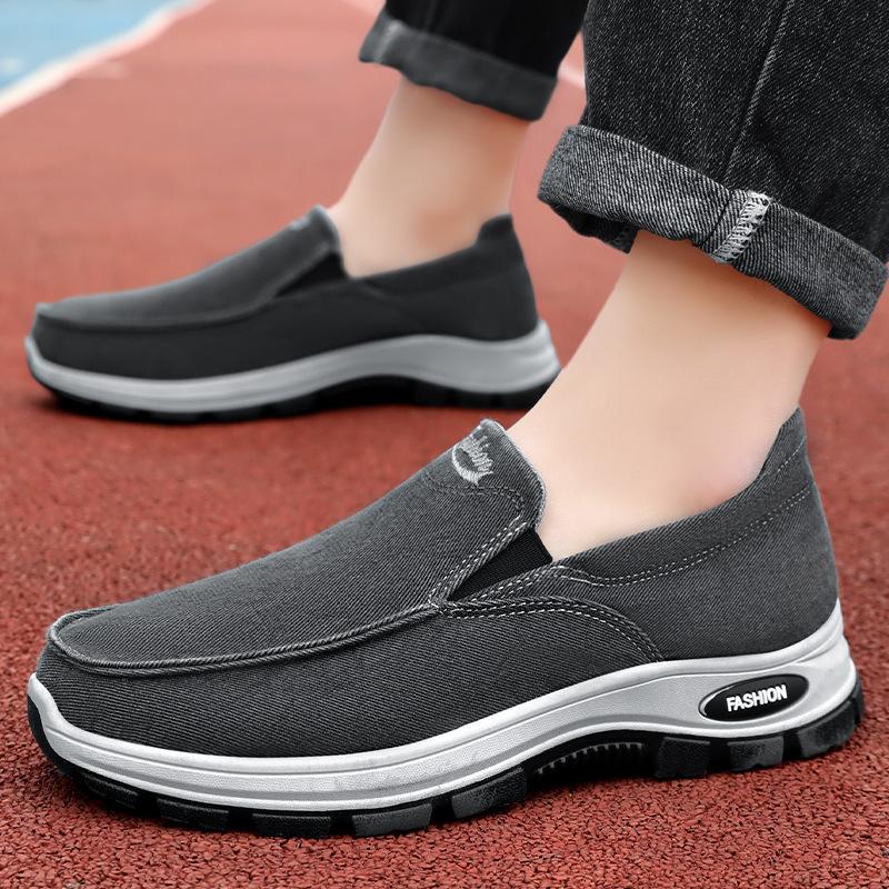 Летние дышащие и не душные мужские новые тканевые туфли мягкая подошва удобные и не утомляющие ноги повседневные туфли мужская обувь