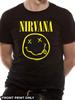 Nirvana Smiley Ly Black Kurt Cobain Rock Merch Unisex T-shirt