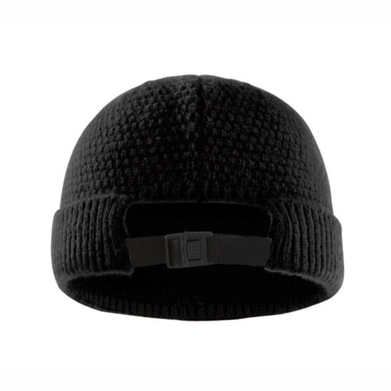 1 шт. теплая шапка-бини, зимняя бейсбольная кепка в стиле хип-хоп из акрилового волокна, мужская вязаная шапка, осенняя уличная свернутая шапка-капюшон, мягкая