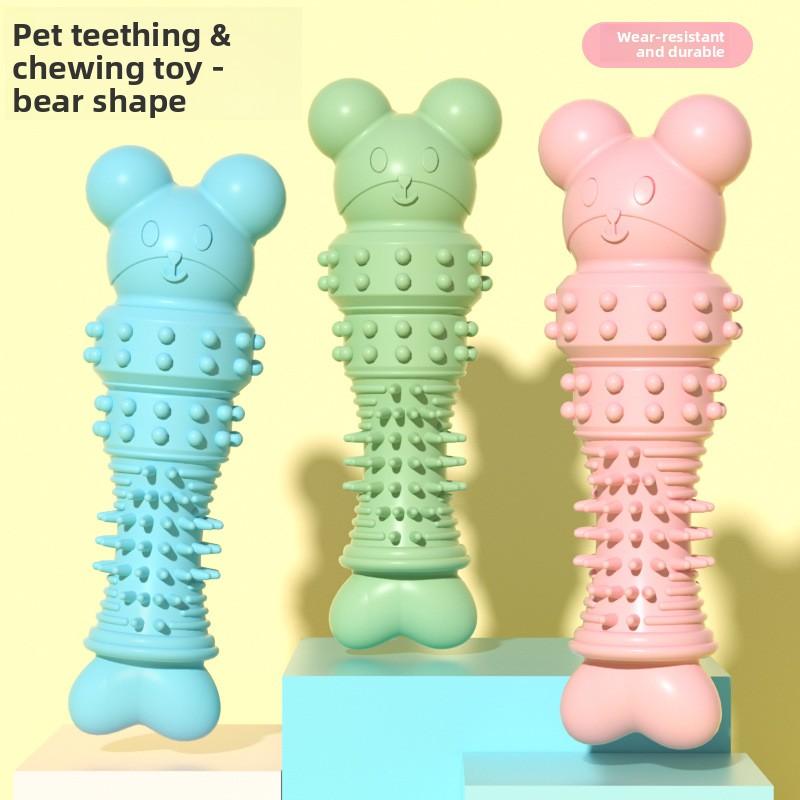 New Pet Toys: Cute Little Bear-shaped Dog Toys, Biting Teething Sticks, and Cat Toys