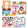 Игровой лист для тренировок 3D Геометрические наклейки Книжки Ручная работа Монтессори DIY Набор материалов для наклеивания Мультяшные Милые Животные Книжка с наклейками Дети