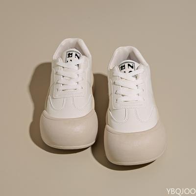 Модные женские весенне-осенние новые универсальные туфли на шнуровке с низким вырезом, увеличивающие рост, с цветными блоками, повседневные, простые, удобные, спортивные