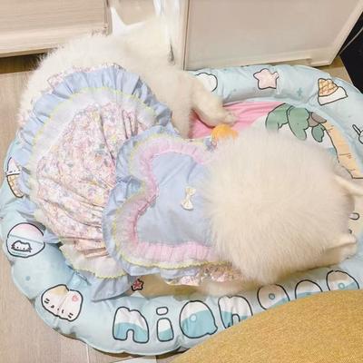 Домашнее животное Весна/Лето Принцесса Крупная и Средняя Собака Шлейка Сетчатая Юбка Домашний питомец Собака Собака Кошка Одежда Самоед Против выпадения шерсти