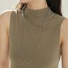 Персонализированная длинная цепочка «змеиная кость», цепочка для свитера, двухслойное наслоение, нишевый дизайн, базовая простая цепочка для наслоения