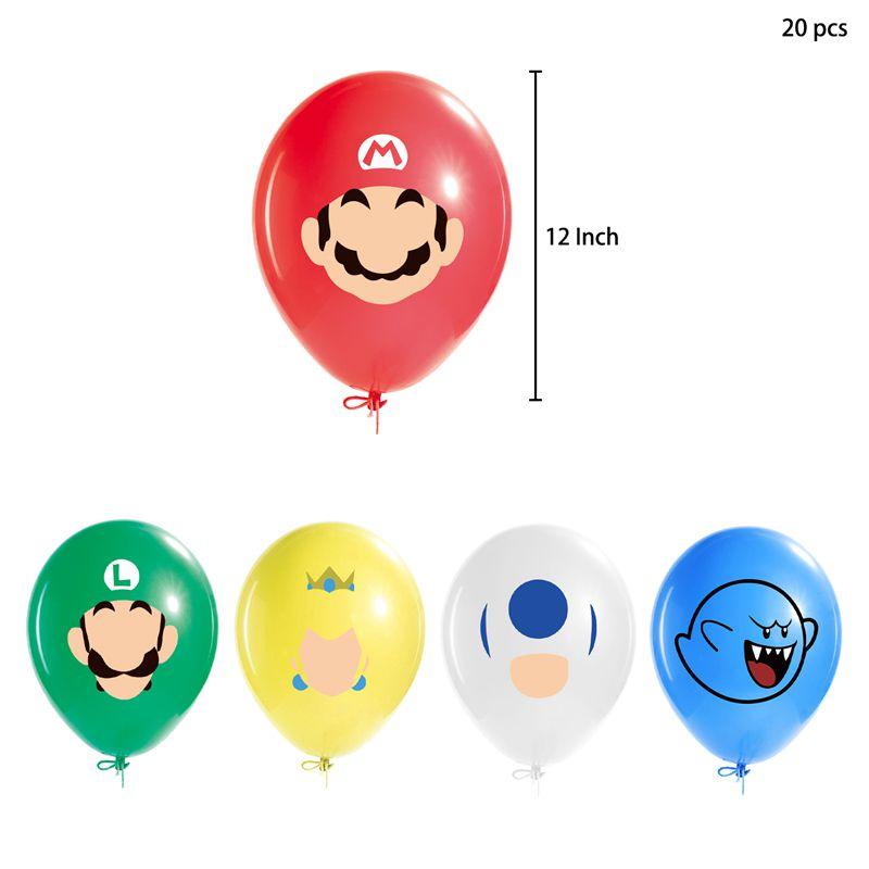 Super Mario Kids Birthday Party Decor Suit Features Colorful Balloons And Cheerful Banner For Celebration