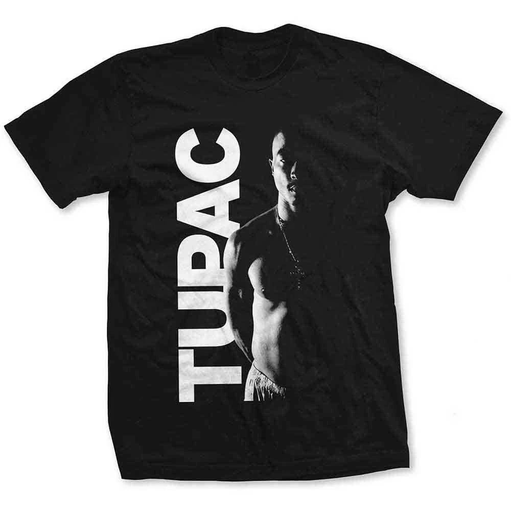 Tupac T Shirt 2PAC Side Photo Logo new Official Mens Black