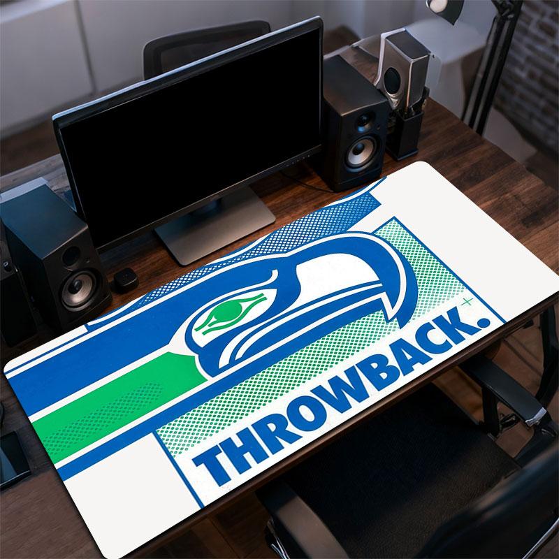 SEA Seahawks Mouse Pad, Large Gaming Desk Mat, Non-slip XXL Mousepad for Laptop & Tablet, Mini PC Playmat with Stitched Edges