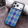 Чехол для телефона с узором «Аргайл» Blair для iPhone 17 16 15 14 13 12 11 Pro Max Plus 17Air Мягкий силиконовый чехол