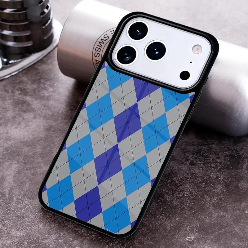Чехол для телефона с узором «Аргайл» Blair для iPhone 17 16 15 14 13 12 11 Pro Max Plus 17Air Мягкий силиконовый чехол