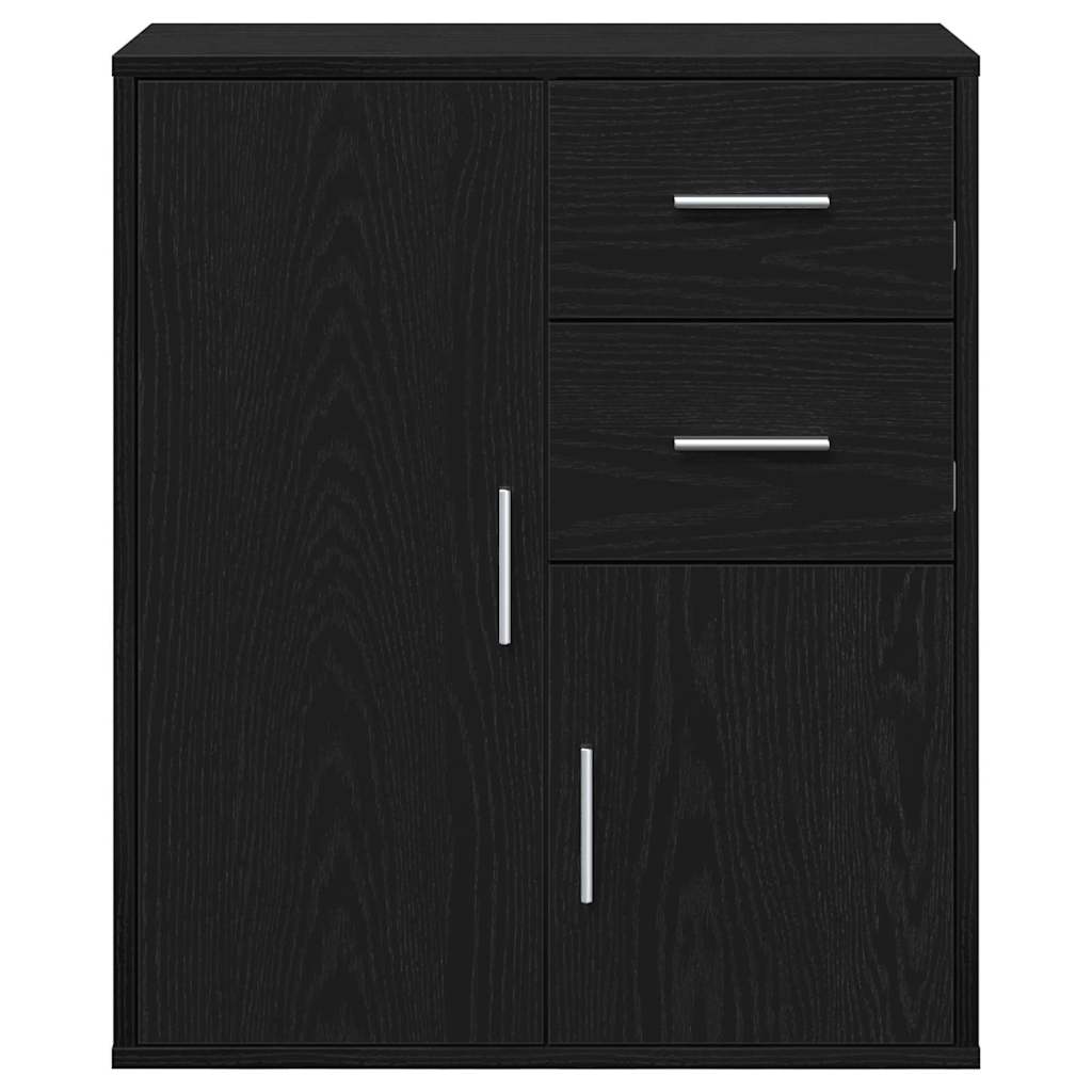Sideboard Black Oak Look 60 x 31 x 70 cm Engineered Wood
