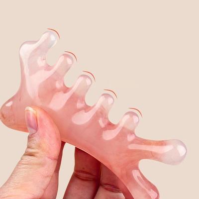 2 шт., массажная расческа для тела, пластиковая, с пятью широкими зубьями, акупунктурная терапия, циркуляция крови, антистатическая, гладкая расческа для волос