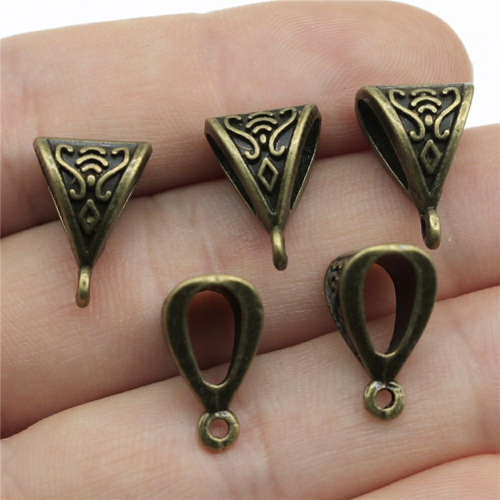 20pcs Connector Bail Beads Charms Antique Bronze Color Bail Beads Charms Pendants Connector Bail Beads Charms Making Jewelry