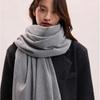 Korean Style Long Wool Scarf Thickened Winter Neckerchief Elegant Imitation Cashmere Scarf  Student