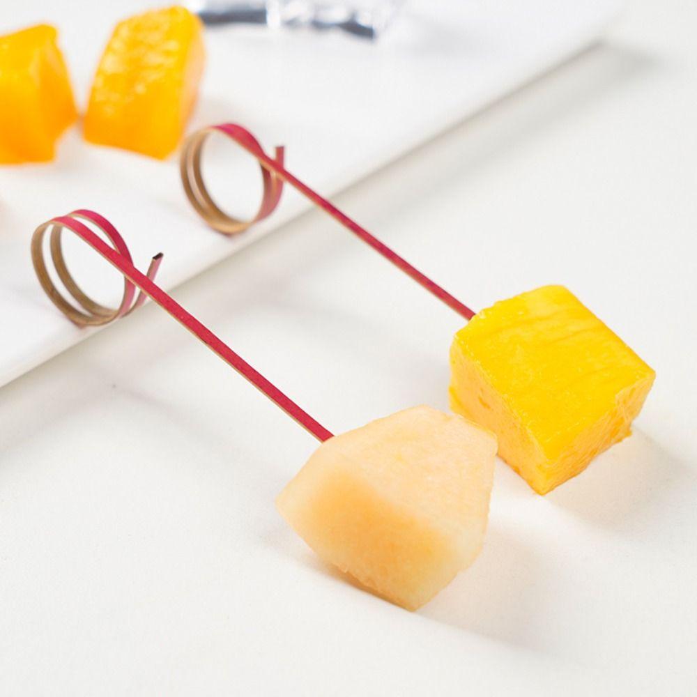 100Pcs/bag Skewer Sticks Picks Bamboo Toothpick New Bamboo Cocktail