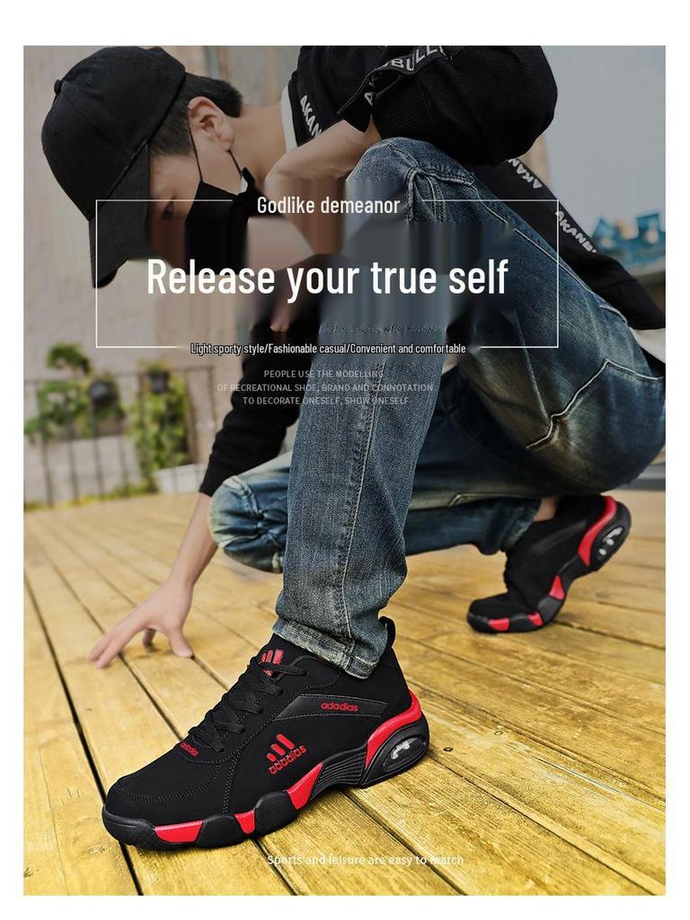 Мужские водонепроницаемые беговые кроссовки Adidas 2025 из кожи и сетки - Повседневные, Модные, Универсальные, Легкие и Официальные.