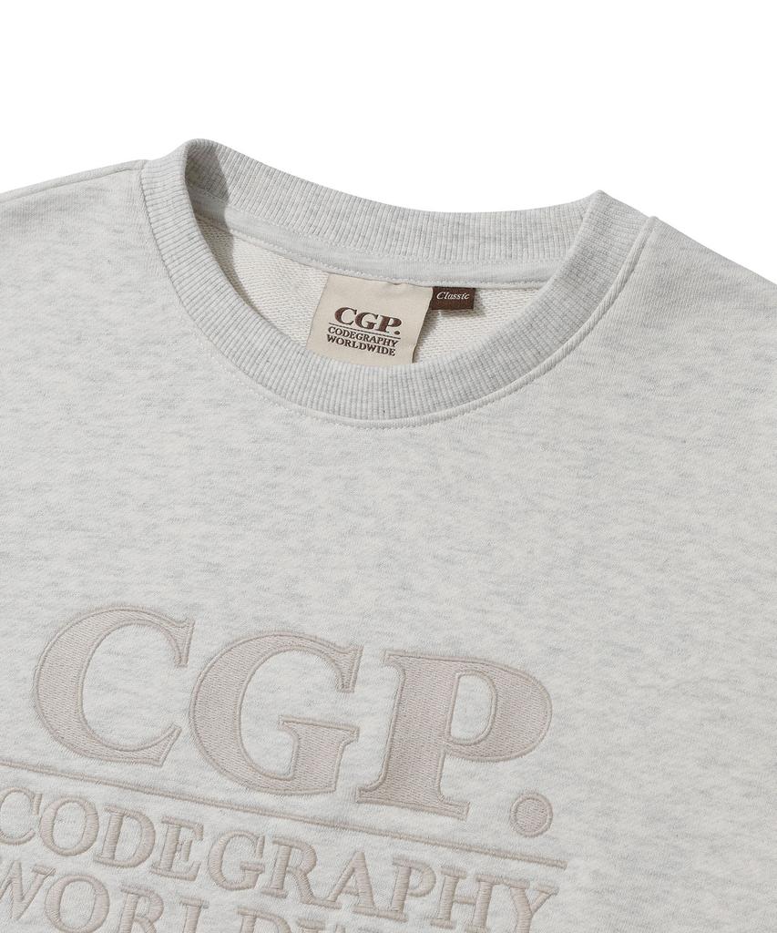 CGP (женщины) Свитшот с квадратным логотипом_Овсяный