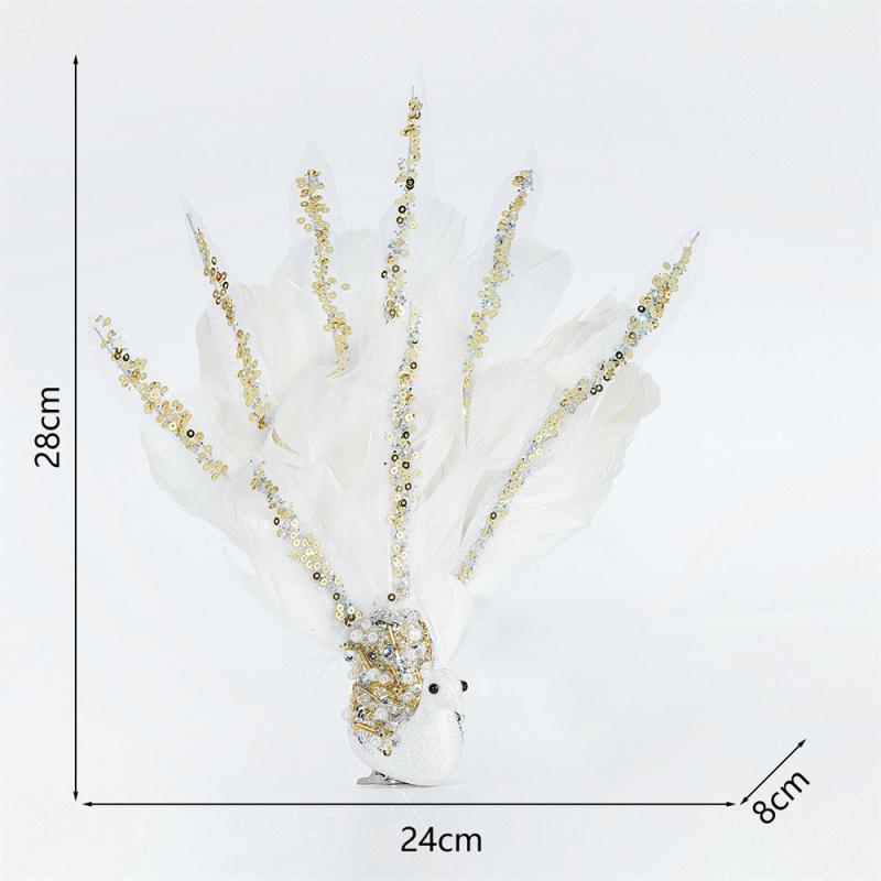 Павлин подвесной 2-цветный, яркий, хорошо сделанный, прочный и долговечный, реалистичные украшения, аксессуары, Рождество