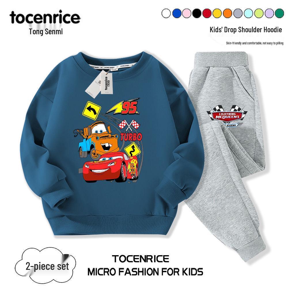 Комплект из худи для мальчиков «Молния Маккуин» на осень 2024 – Крутая и стильная детская одежда для весны и осени