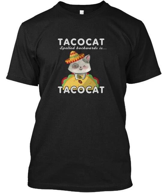 Backwards Is Tacocat Funny Cat Lover T shirt Made in the USA Size S to 5XL