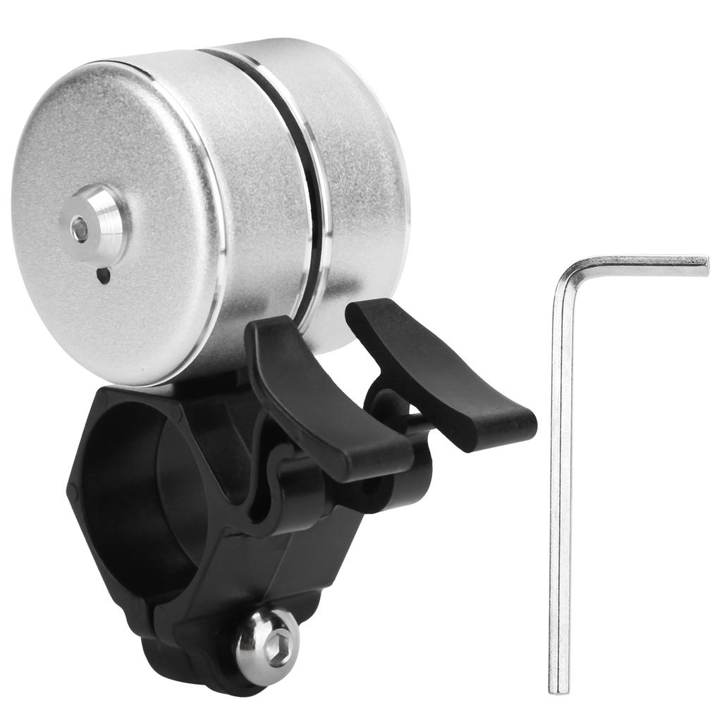 Велосипедный звонок 120 дБ с двойным щелчком, звонок на руль велосипеда, сигнализация, запчасти для велосипеда для безопасности на открытом воздухе, серебристый