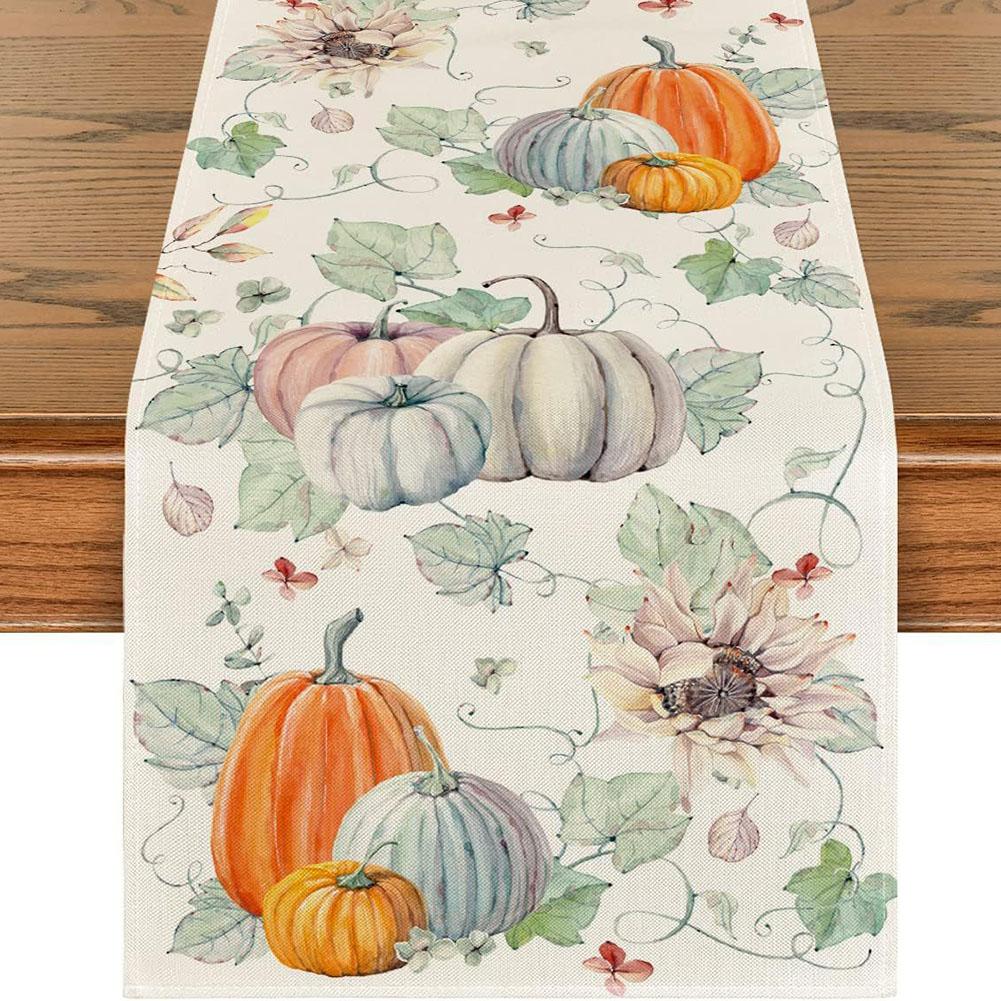 Halloween Table Runners Autumn Decoration Halloween Decoration Table Cover Runner Party Table Cloth New Year's Decor