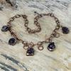African Amethyst Rough Necklace Electroformed Copper Necklace Adjustable Chain Necklace Handmade Copper Jewelry Gemstone Necklace for Gifts