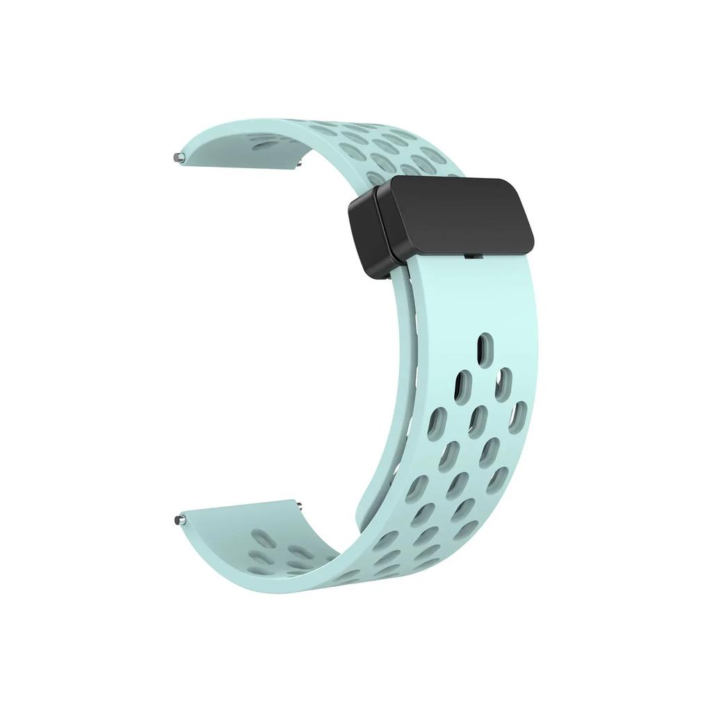 22mm Magnetic Silicone Strap For Amazfit Bip 6 5 5 Unity/GTR 2 3 4 Breathable For Amazfit Stratos/Balance/Pace Sports Wrist Belt