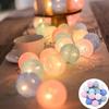 LEDs String Lights Cotton Thread Balls Home Decoration Lamp for Party Wedding Color Light String Christmas Decorations
