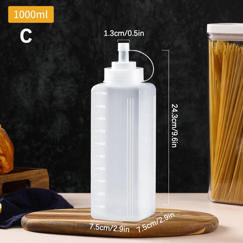 800/1000 мл Бутылки для соуса с дозатором, Широкое горлышко, Пыленепроницаемые, Кухонная приправа, Салатный соус, Бутылка для оливкового масла