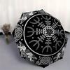 Viking Runes Circular Wall Art: Ancient Norse Symbol DecorUmbrella, Portable 3-Fold Umbrella for Men & Women,Christmas Gift ES173