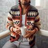 Men's Casual Vintage Sweater Cardigans Zip Up Knitted Sweater Long Sleeve Cardigan Sweaters for Male Open Front Fall Winter Knitted Jacket Outwear