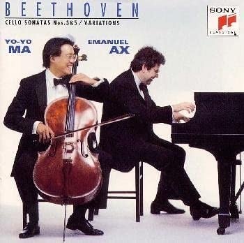 CD YOYO MA BEETHOVEN AX EMANUEL Beethoven Cello Sonata Nos. 3 5 SRCR2671 SONY 2000 Japan ObiClassical Used