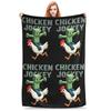 Флисовое одеяло Chicken Jockey, одеяла для игры Zombie Game для кровати, путешествий, ультрамягкий плюш, тонкое одеяло,