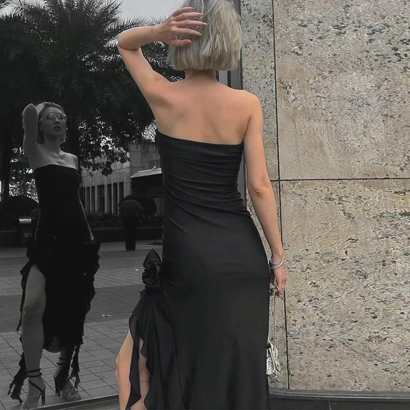 Женское сексуальное платье на одно плечо весна/лето 2024 г.