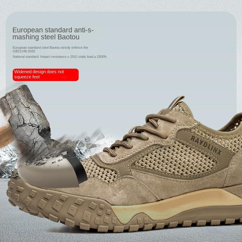 Labor Insurance Shoes Wear-resistant Shoes Men's Deodorant Steel Head Shoes Anti-smashing and Anti-piercing Safety Shoes