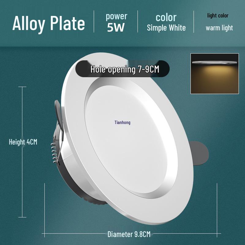 Recessed Ceiling Downlight for Living Room, 5-Inch Cutout, Bullseye Design