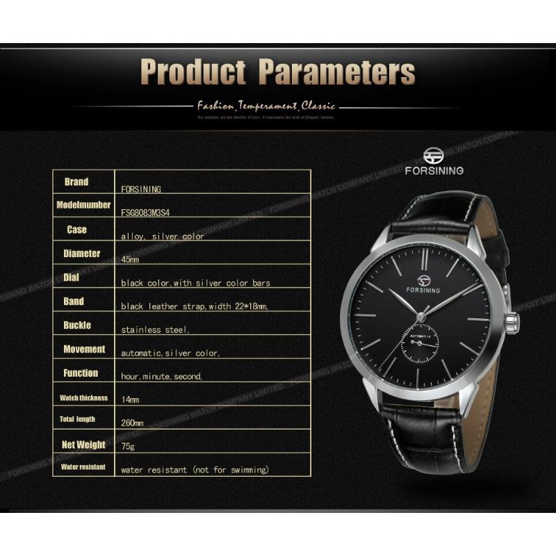 Forsining Men Fashion Casual Simple Mechanical Watch