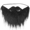 Men Fake Beards Black Funny Long Mustaches Beard Costume for Party Christmas Halloween