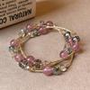 Multi-layer strawberry crystal pendant bracelet for women, niche design, suitable for sisters, students, and best friends, bracelet jewelry