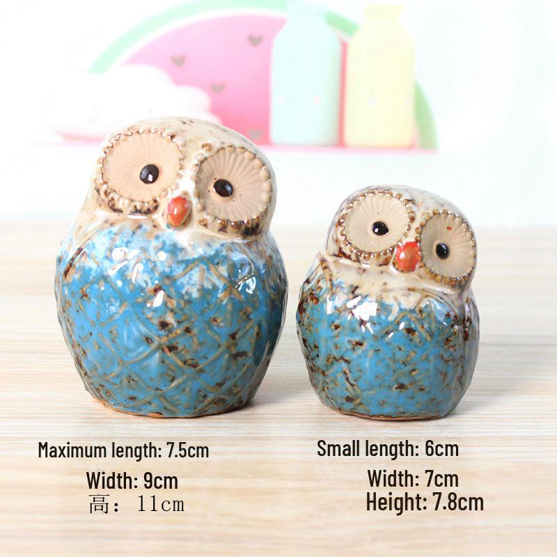 Ceramic Owl Ornaments - Home Decor Animal Crafts 1003