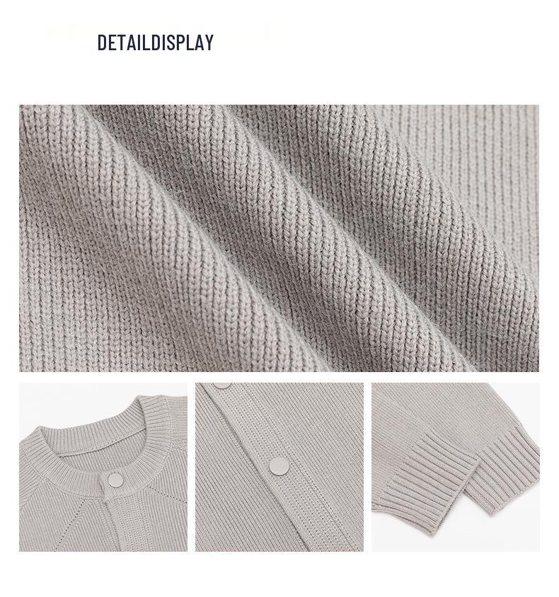 Мужской ретро-кардиган с пуговицами и круглым вырезом в японском стиле - Универсальный осенне-зимний трикотаж для пар