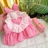 Pet Spring and Summer Princess Dress, Dog, Cat, Denim Harness Dress, Teddy Dog, Clothes, Cat