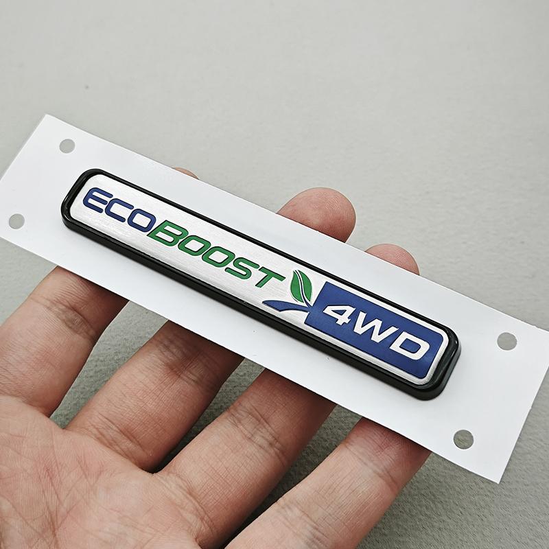 3D ABS Car Sticker Logo ST Line ECOBOOST 4WD Logo Rear Trunk Badge Fender Side Emblem Decals For Ford Focus Fiesta Mondeo etc QY2