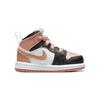 Air Jordan 1 Mid TD White Light Madder Root Детские кроссовки Черные DM9079-108