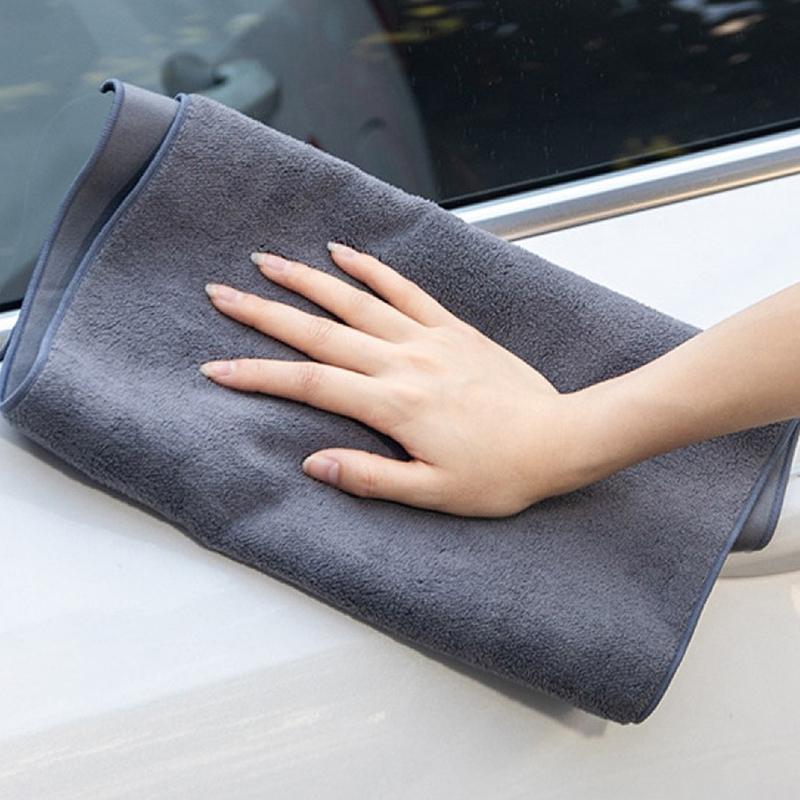 1 шт. Супер впитывающее полотенце для сушки автомобиля, замшевое, кораллового, бархата, двухстороннее, для чистки автомобиля