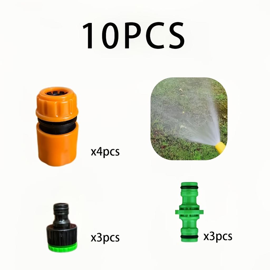 10Pcs Garden Faucet Connectors 1/ 2inch Water Pipe Fittings - Set With Threaded Connectors And Water Pipe Connectors, Extension Connection