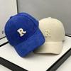 New Fashion Corduroy Baseball Cap Ladies Letter R Snapback Hat Men Shopping Dress Up Unisex Adjustable Casual Caps Hip Hop Hats