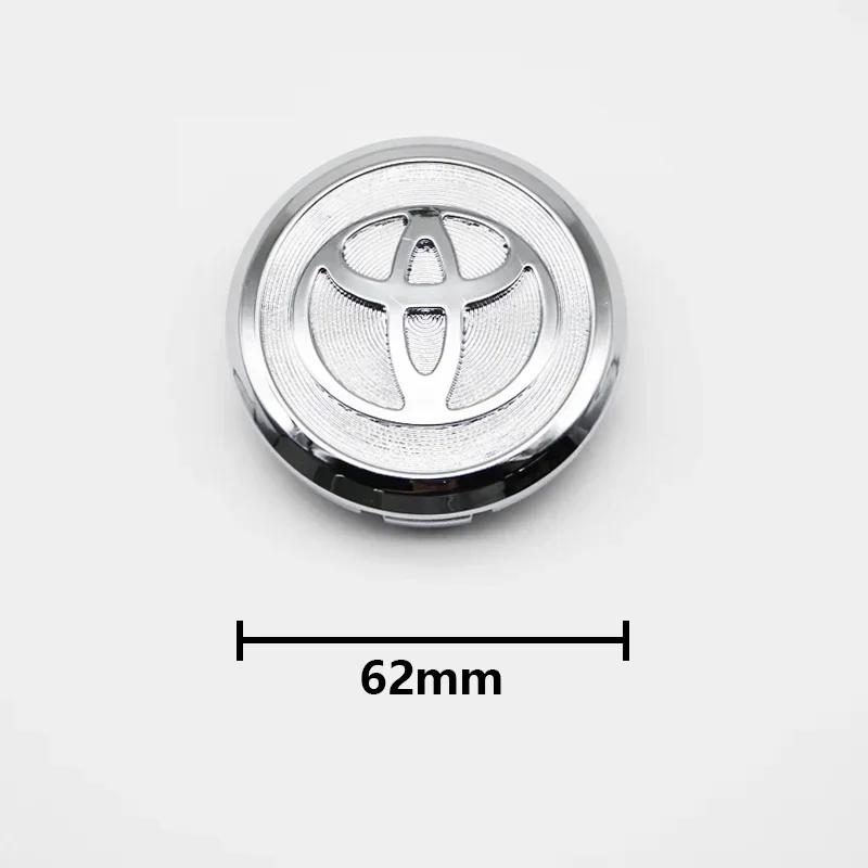 WAX5  4pcs 57/62mm For Toyota Car Tyre Wheel Center Hub Cap Badge C-hr Prado Rav4 Yaris Hilux Prius  Avensis Corolla Camry crown