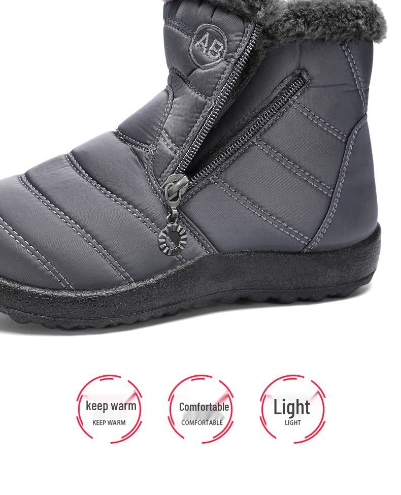 2025 Autumn/Winter Plus Size Warm Snow Boots - High-Top Cotton Comfort for Couples and Seniors