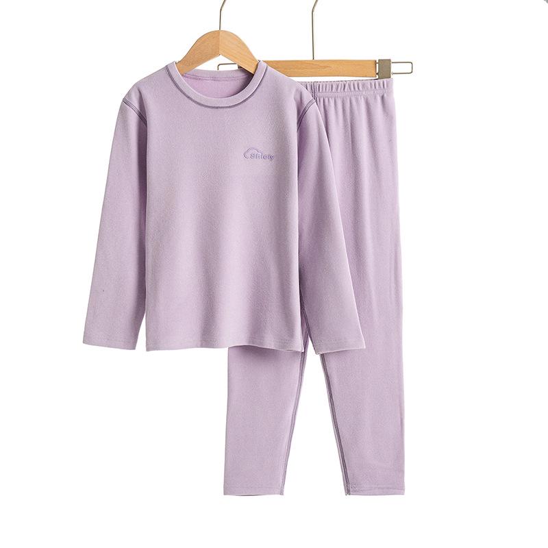 Детский дышащий антибактериальный кашемировый комплект нижнего белья на осень